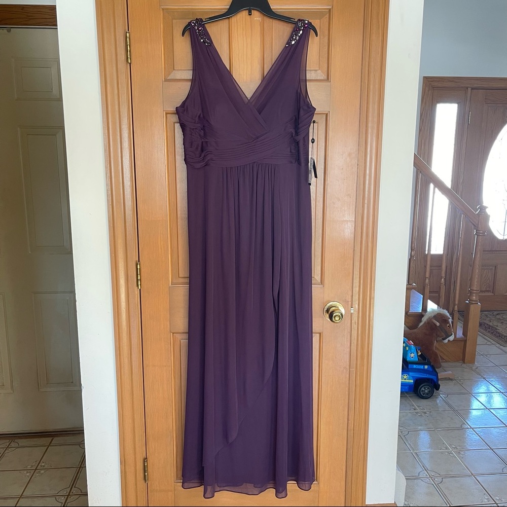 Adrianna Papell Purple Evening Gown